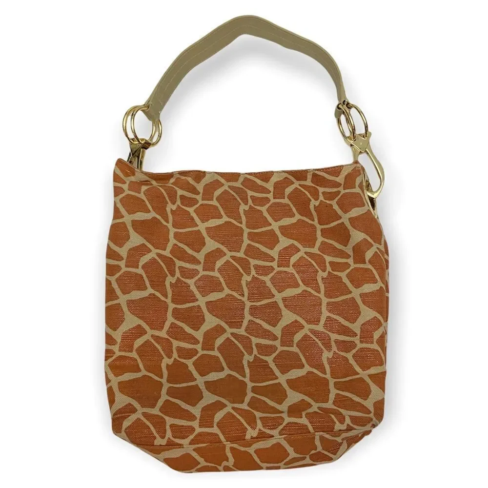 JPK Paris 75 Giraffe Print LE Bucket Canvas Tote Bag